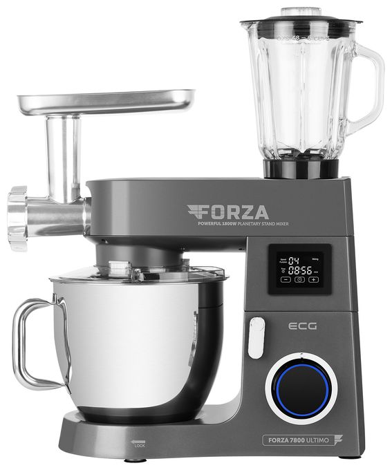 1800 W Küchenmaschine 8 l  Forza 7800 (Schwarz, Edelstahl) 