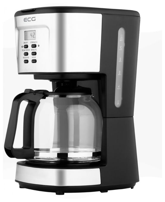 12 Tassen Filterkaffeemaschine 1,5 l  KP2125 (Schwarz, Edelstahl) 