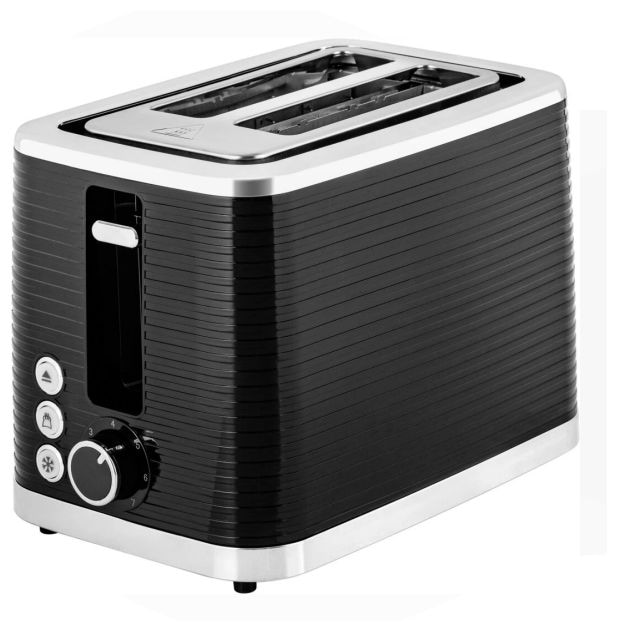Toaster 930 W 2 Scheibe(n) 7 Stufen  ST2750 Stripe (Schwarz, Stahl) 
