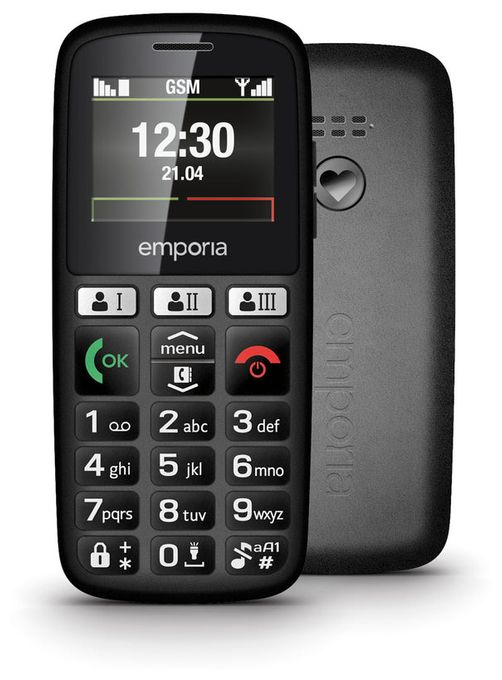 2G Smartphone 4,6 cm (1.81")  Happy (Schwarz) 