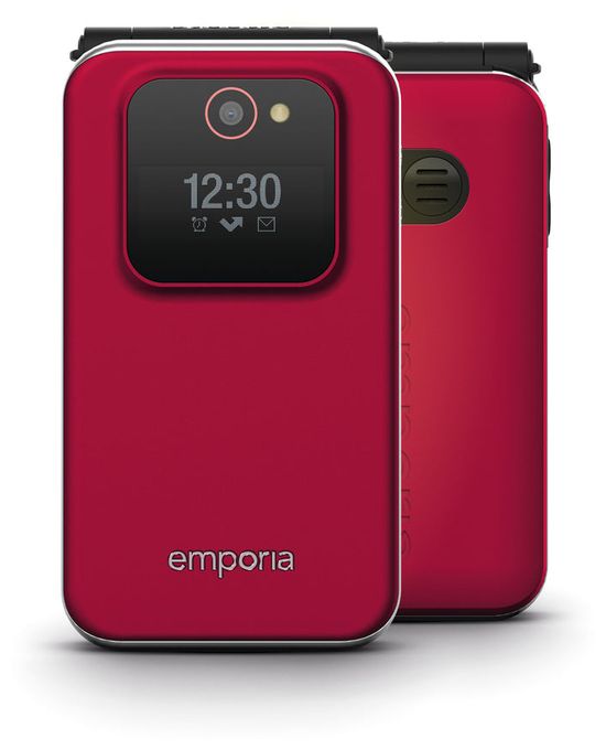 2G Smartphone 7,11 cm (2.8 Zoll) 2 MP  Joy V228 Seniorenhandy (Schwarz, Rot) 
