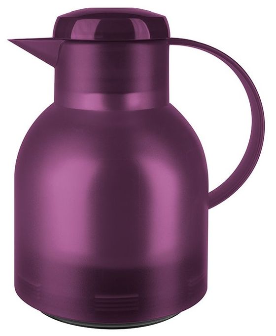(Aubergine, Durchscheinend) 505490 SAMBA Quick Press Isolierkanne 1l Glas-Isolierkolben 