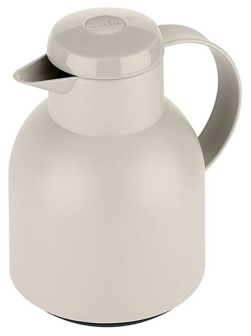  SAMBA Quick Press Isolierkanne 1,0l Glas-Isolierkolben (Grau) 