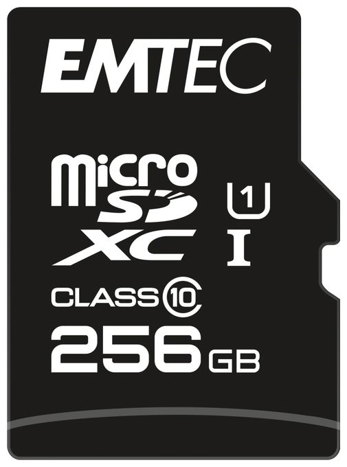 MicroSDXC Speicherkarte 256 GB Class 1 (U1) Klasse 10 ECMSDM256GXC10GP 