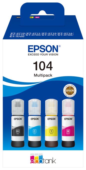 104 EcoTank 4-colour Multipack 