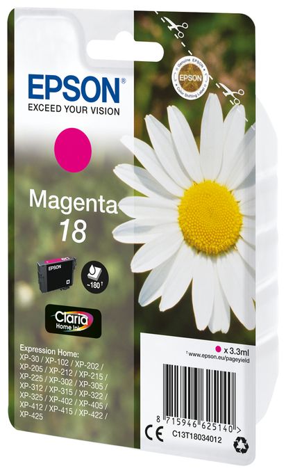 originale Druckerpatronen Magenta 3,3 ml 18 C13T18034012 