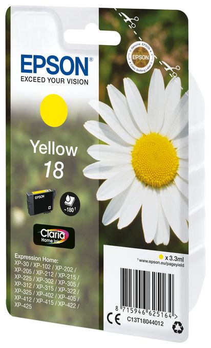 originale Druckerpatronen Gelb 3,3 ml 18 C13T18044012 