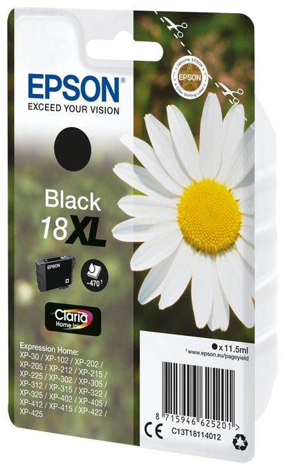 originale Druckerpatronen Schwarz 11,5 ml 470 Seiten 18XL C13T18114012 