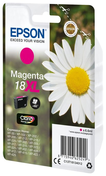 originale Druckerpatronen Magenta 6,6 ml 18XL C13T18134012 