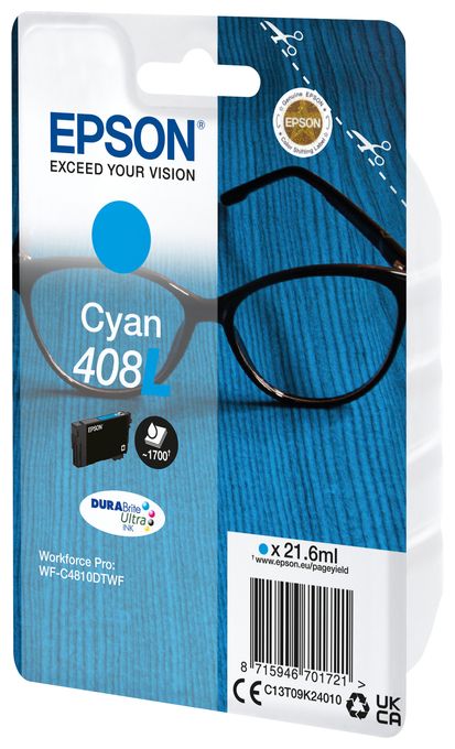 originale Druckerpatronen Cyan 21,6 ml 408L C13T09K24010 