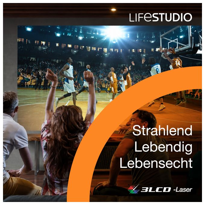 UHD 4K (3840x2160) 3LCD Laser Ultra-Short-Throw-Projektor 3600 ANSI Lumen  EH-LS670 Lifestudio Grand (Weiß) 
