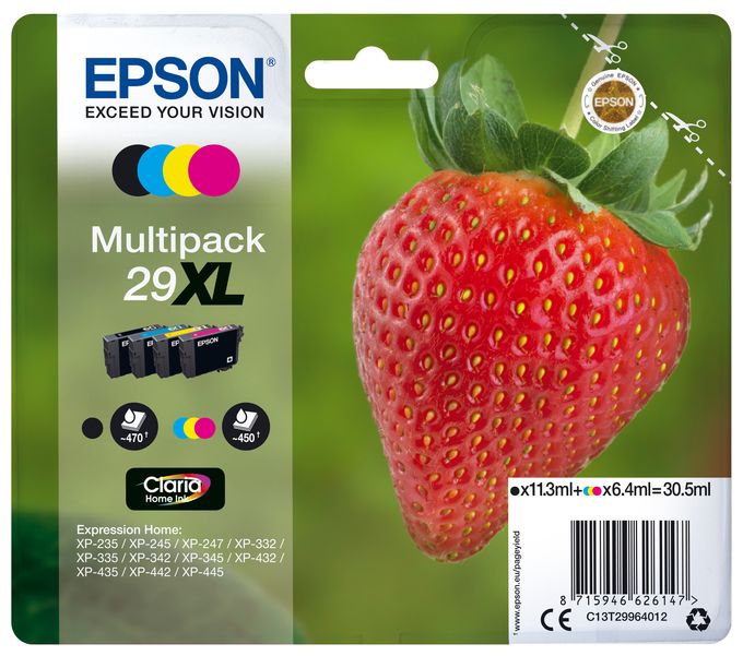 Multipack 4-colours 29XL Claria Home Ink 