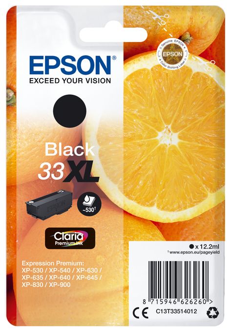 Singlepack Black 33XL Claria Premium Ink 