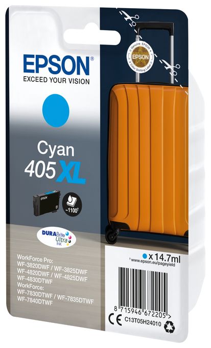 Singlepack Cyan 405XL DURABrite Ultra Ink 