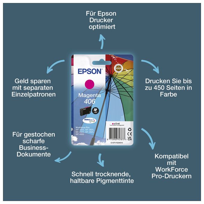 Druckerpatronen Magenta 6 ml 406 C13T17G34010 