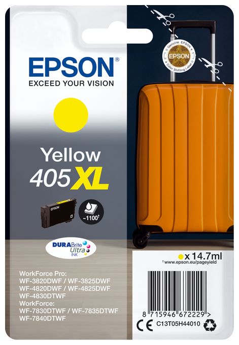 Singlepack Yellow 405XL DURABrite Ultra Ink 