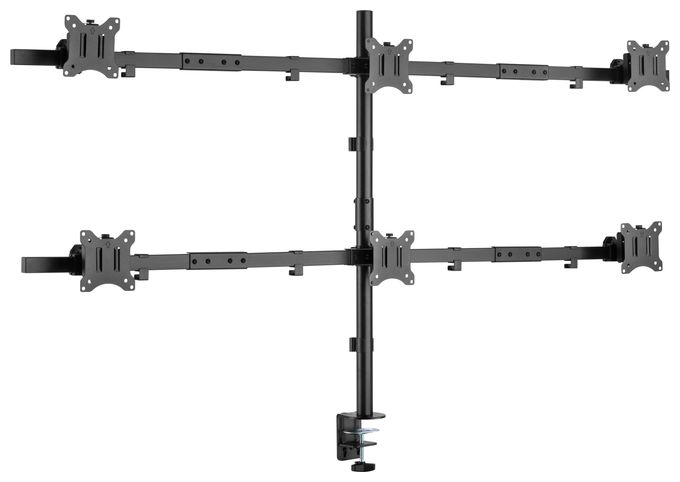 17"-32" Schwenkbare 6-Monitor-Schreibtischhalterung 