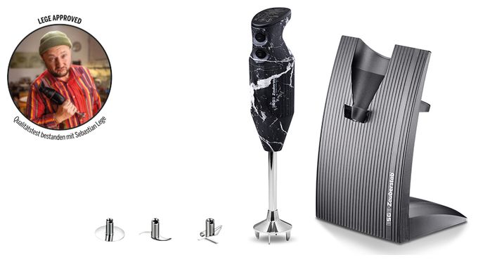 Stabmixer 200 W (Schwarz, Marmorfarbe) Design Edition Zauberstab 