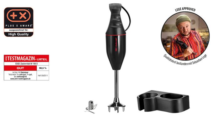 Stabmixer 2 Stufen 120 W  M100D Design Zauberstab (Schwarz) 