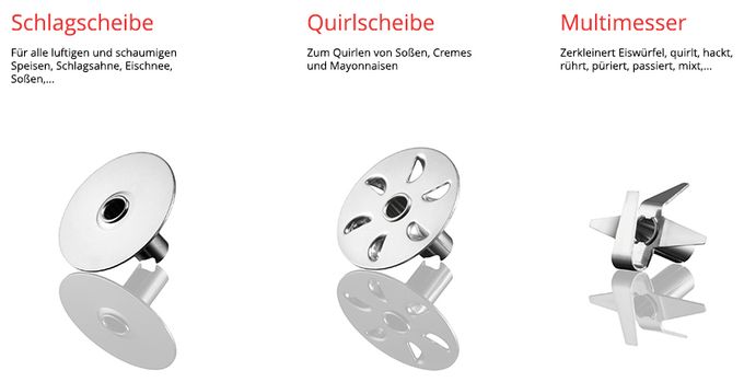 Stabmixer 200 W 2 Stufen (Grau, Edelstahl, Weiß) P200 Profi Zauberstab 