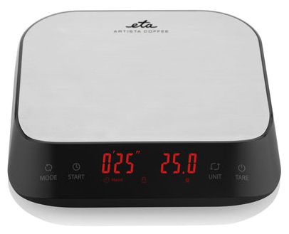 Elektronische Küchenwaage bis 3 kg Genauigkeit 0,1 g  Artista Coffee (Silber) 