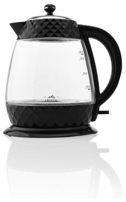 1,7 l Wasserkocher 2200 W (Schwarz, Transparent) Crystal 
