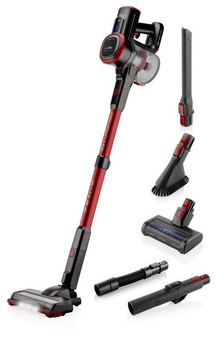 Handstaubsauger Beutellos bis 40 min Laufzeit 25,2 V HEPA  Fenix (Grau, Rot) 