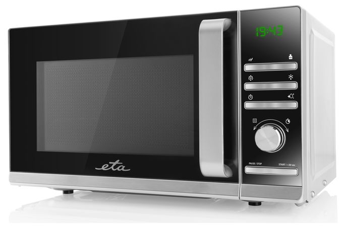 Freistehende Mikrowelle 700 W Größe: klein 5 Stufen  Galateo (Edelstahl, Schwarz) 