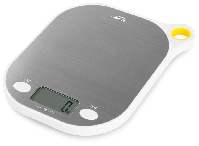 Elektronische Küchenwaage bis 8 kg Genauigkeit 1 g  Grami (Weiß, Edelstahl) 