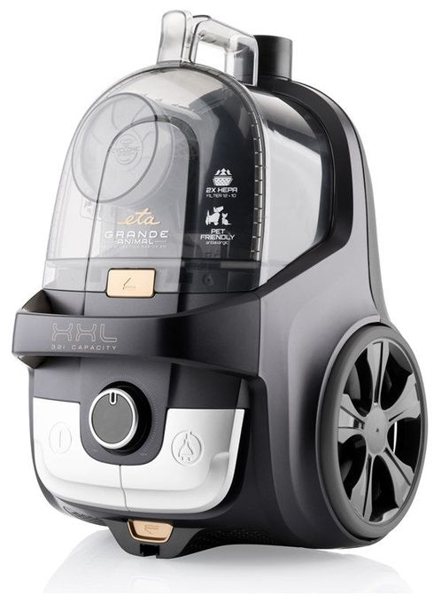 Bodenstaubsauger Beutellos 850 W HEPA (Schwarz, Gold, Silber) Grande Animal 