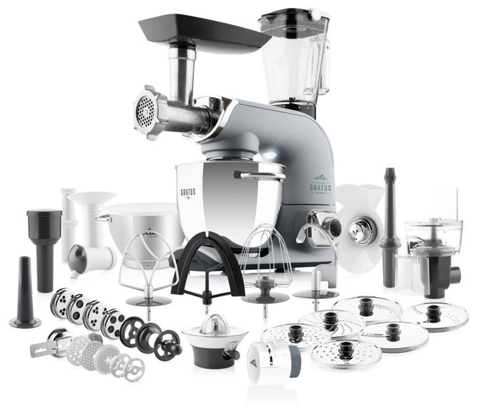 1500 W Küchenmaschine 5,5 l  Gratus Evo (Grau) 
