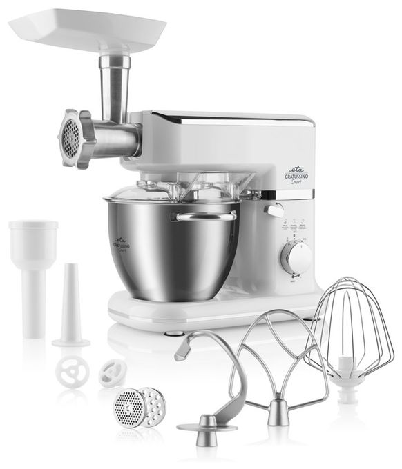 800 W Küchenmaschine 4,5 l  Gratussino Smart (Edelstahl, Weiß) 