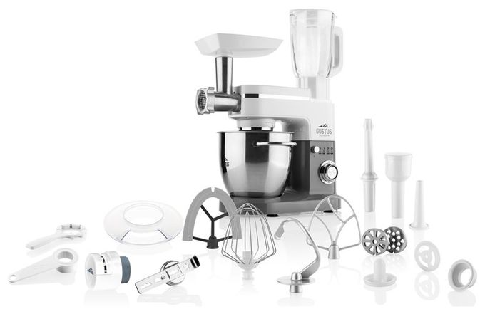 1200 W Küchenmaschine 5,5 l  Gustus Gulliver III (Grau, Weiß) 