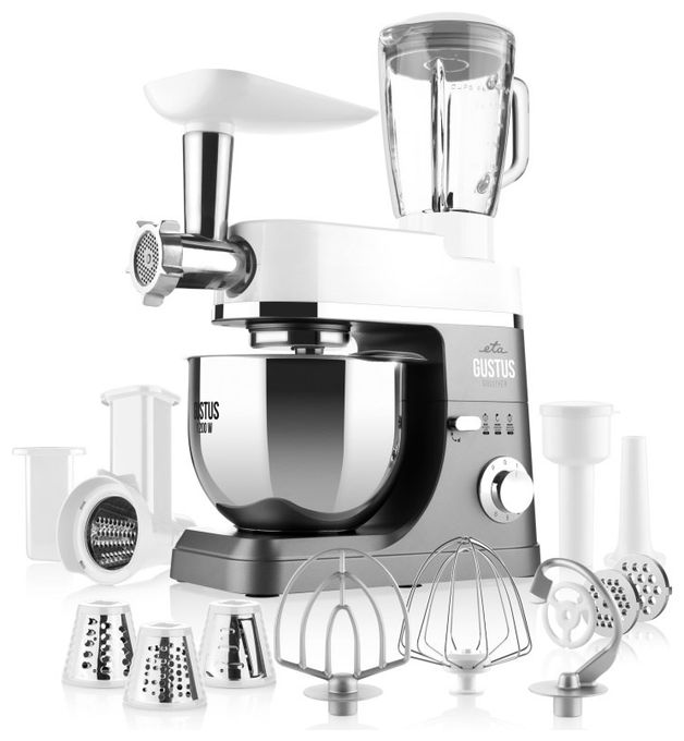 1200 W Küchenmaschine 5,5 l  Gustus IV Gulliver (Grau, Weiß) 