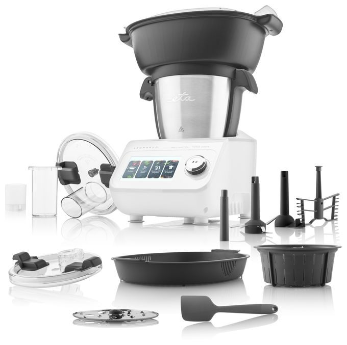 Küchenmaschine 3,5 l mit Waage  Leonardo (Weiß, Grau) 