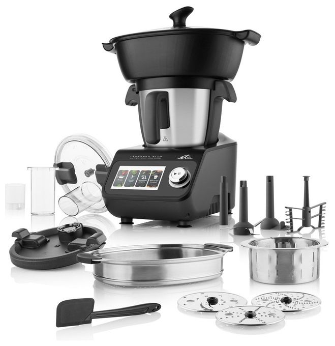 600 W Küchenmaschine 3,5 l mit Waage  Leonardo Plus (Schwarz, Grau) 