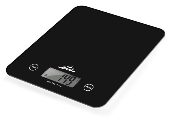Elektronische Küchenwaage bis 5 kg Genauigkeit 1 g  Lori (Schwarz) 