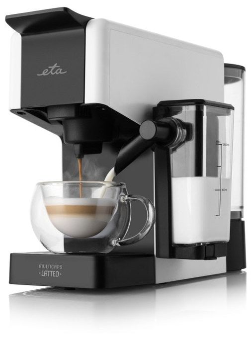 Gemahlener Kaffee/Kaffeekapsel Maschine  Multicaps Latteo (Weiß) 