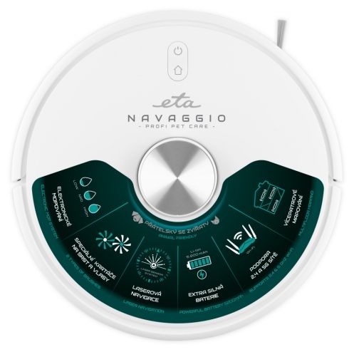 Saugroboter nass/trocken 200 min Akku  Navaggio Profi (Weiß) 