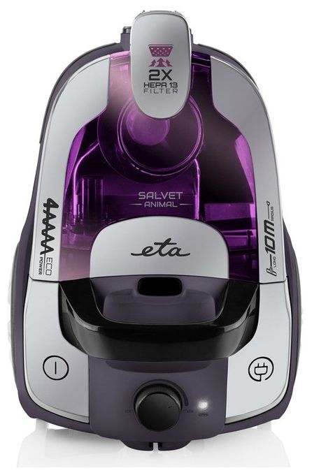 Bodenstaubsauger Beutellos 700 W HEPA (Schwarz, Silber, Violett) Salvet Animal 