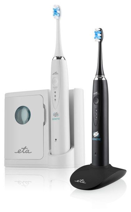 Schall-Zahnbürste für Erwachsene  Sonetic Set (Schwarz, Weiß) 