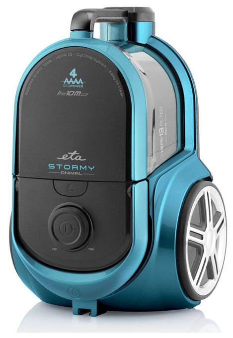 Bodenstaubsauger Beutellos 800 W HEPA  Stormy Animal (Schwarz, Blau) 