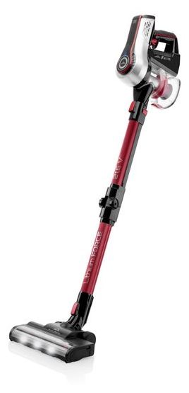 Handstaubsauger Beutellos bis 25 min Laufzeit HEPA  Supersonic Elastic (Schwarz, Rot) 