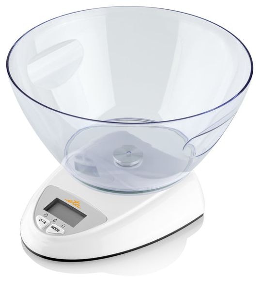 Elektronische Küchenwaage bis 5 kg Genauigkeit 1 g  Zori (Silber, Weiß) 