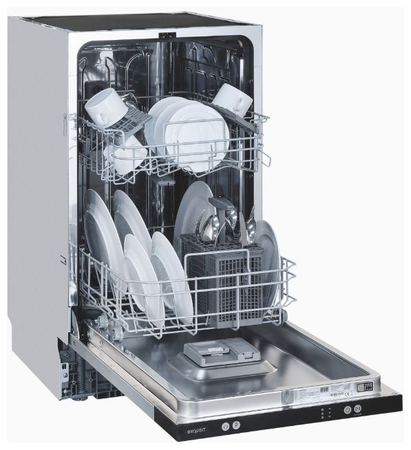 45 cm Geschirrspüler vollintegriert (ohne Front) Leise 9 Maßgedecke aquaStop Funktion EGSP1009-E-450D 