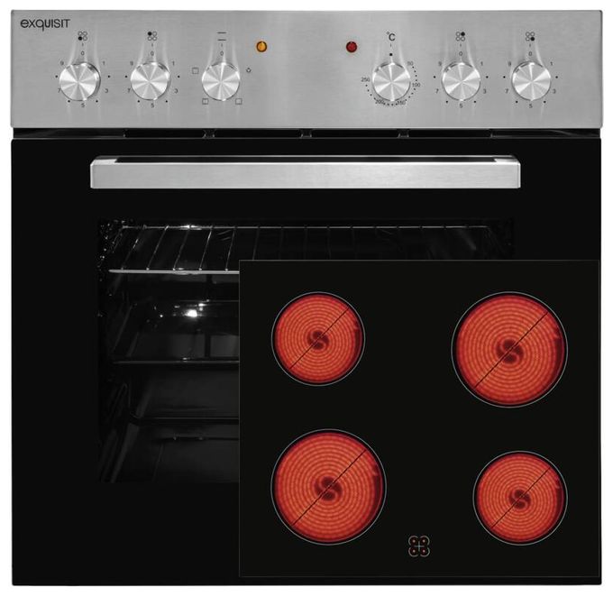 Herdset 59 l mit 60 cm Glaskeramik Kochfeld EHE146-2.1-Set 