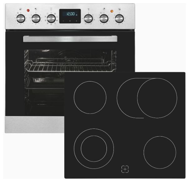 Herdset 75 l mit 60 cm Glaskeramik Kochfeld EHE185-HBZ-020 