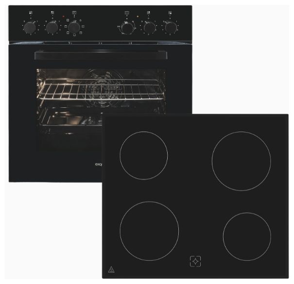 Herdset 59 l mit 60 cm Glaskeramik Kochfeld EHE256-U-020 