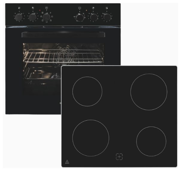 Herdset 59 l mit 60 cm Glaskeramik Kochfeld EHE256-U-020 