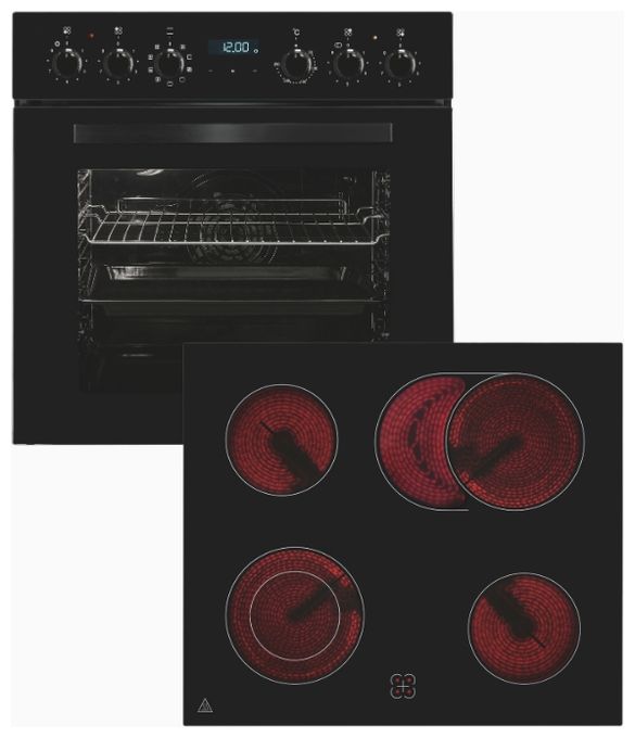 Herdset 75 l mit 60 cm Glaskeramik Kochfeld EHE285-HBZ-020 